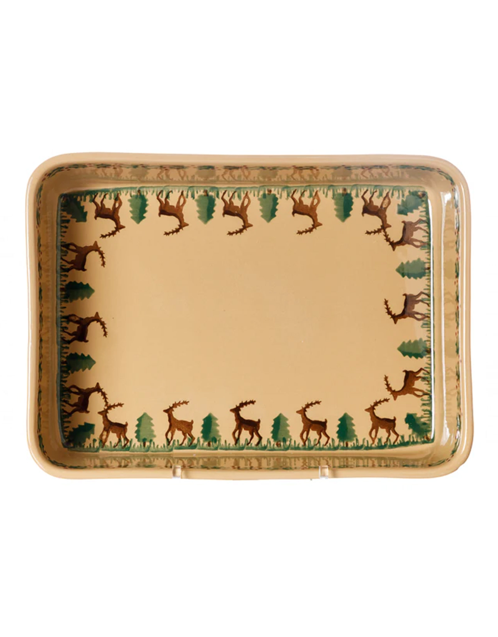 HOLIDAY NICHOLAS MOSSE LARGE RECTANGULAR OVEN DISH - Reindeer
