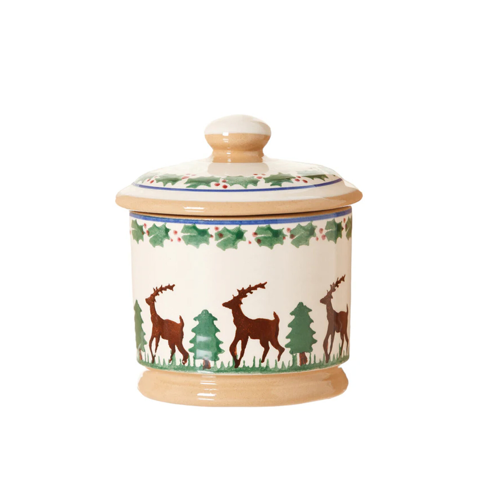 HOLIDAY NICHOLAS MOSSE LIDDED SUGAR BOWL - Reindeer
