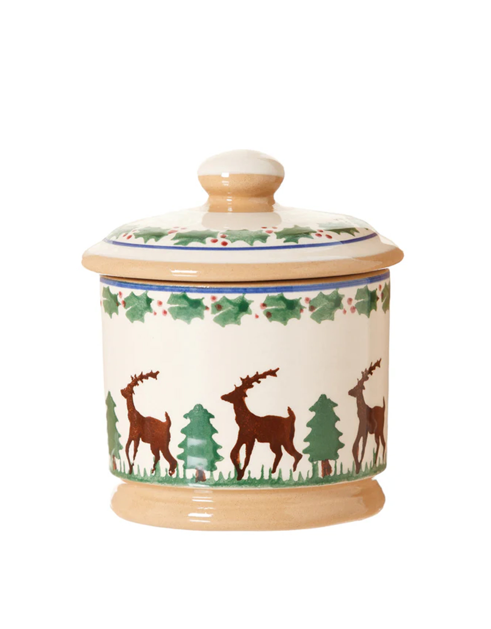 HOLIDAY NICHOLAS MOSSE LIDDED SUGAR BOWL - Reindeer