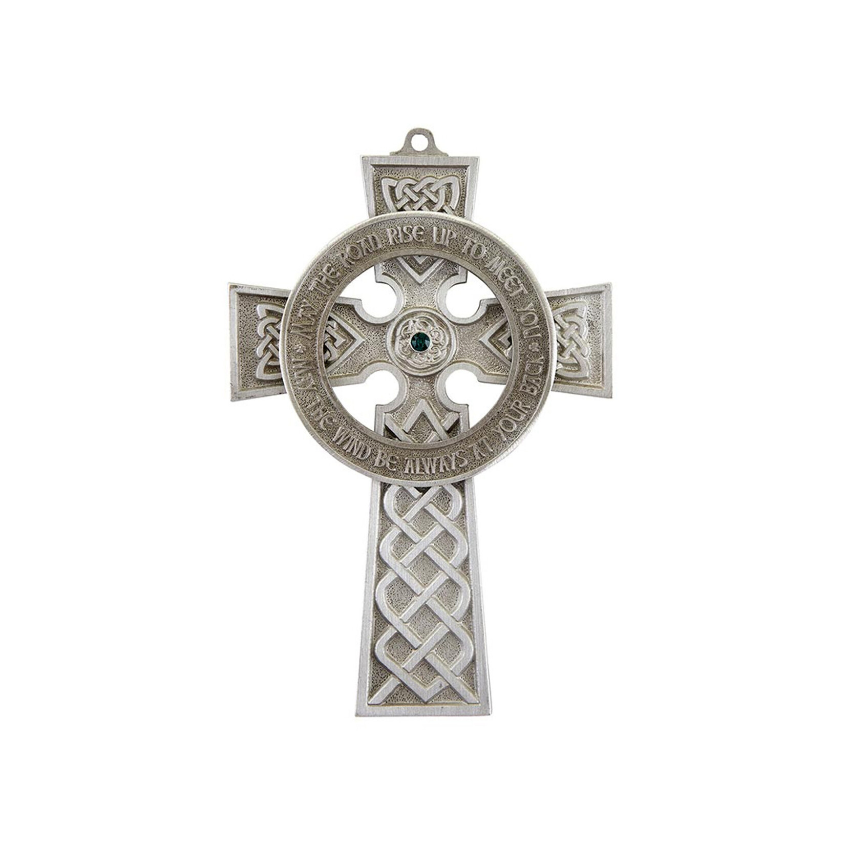 CELTIC CROSSES PEWTER CELTIC WALL CROSS w AUSTRIAN CRYSTAL