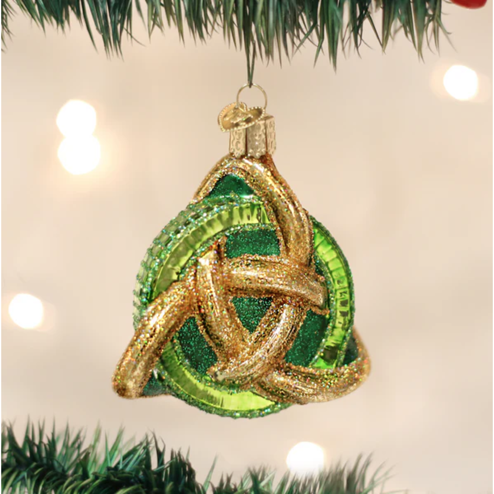 ORNAMENTS TRINITY KNOT GLASS CHRISTMAS ORNAMENT