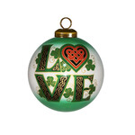 ORNAMENTS GLASS BAUBLE ORNAMENT - Celtic Love