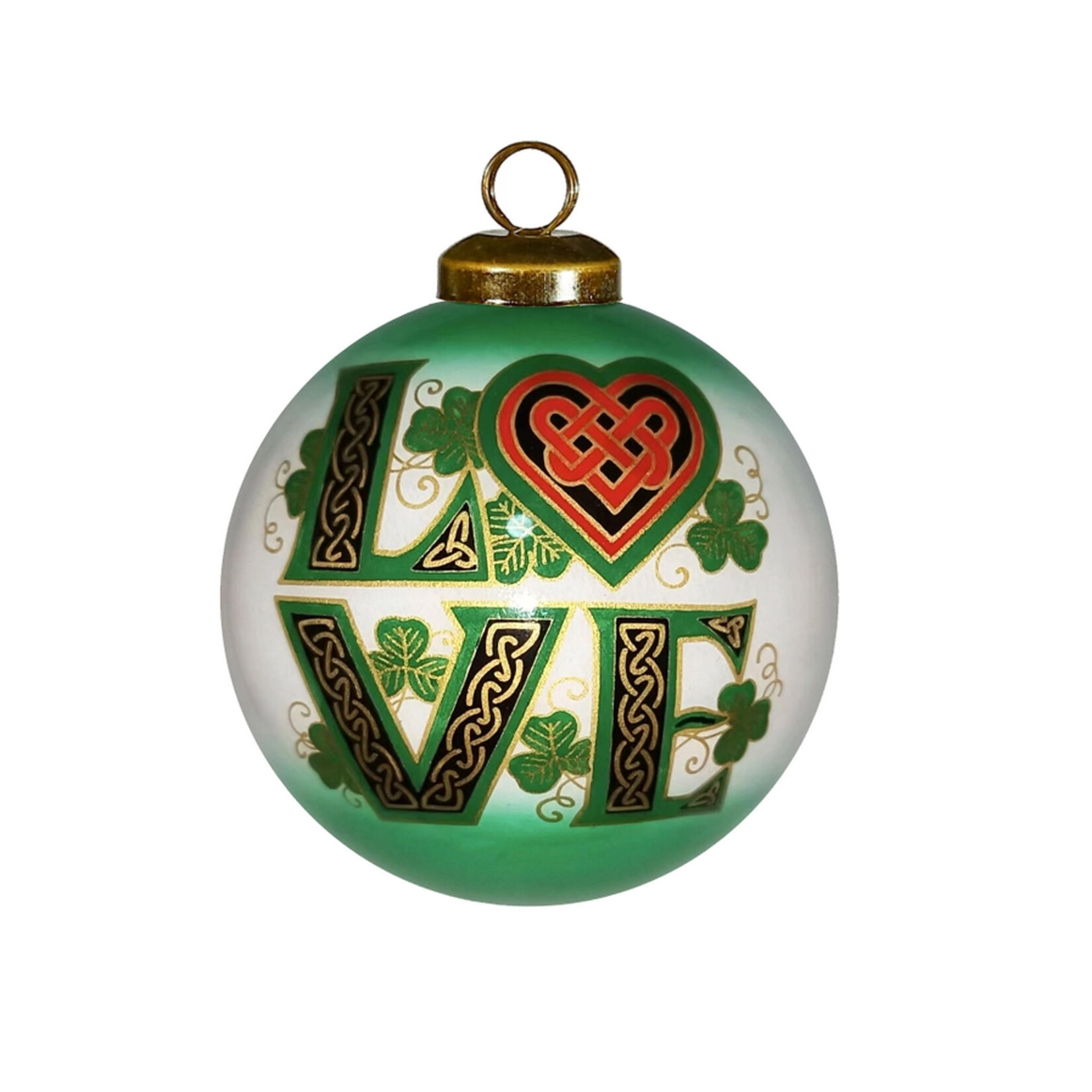 ORNAMENTS GLASS BAUBLE ORNAMENT - Celtic Love