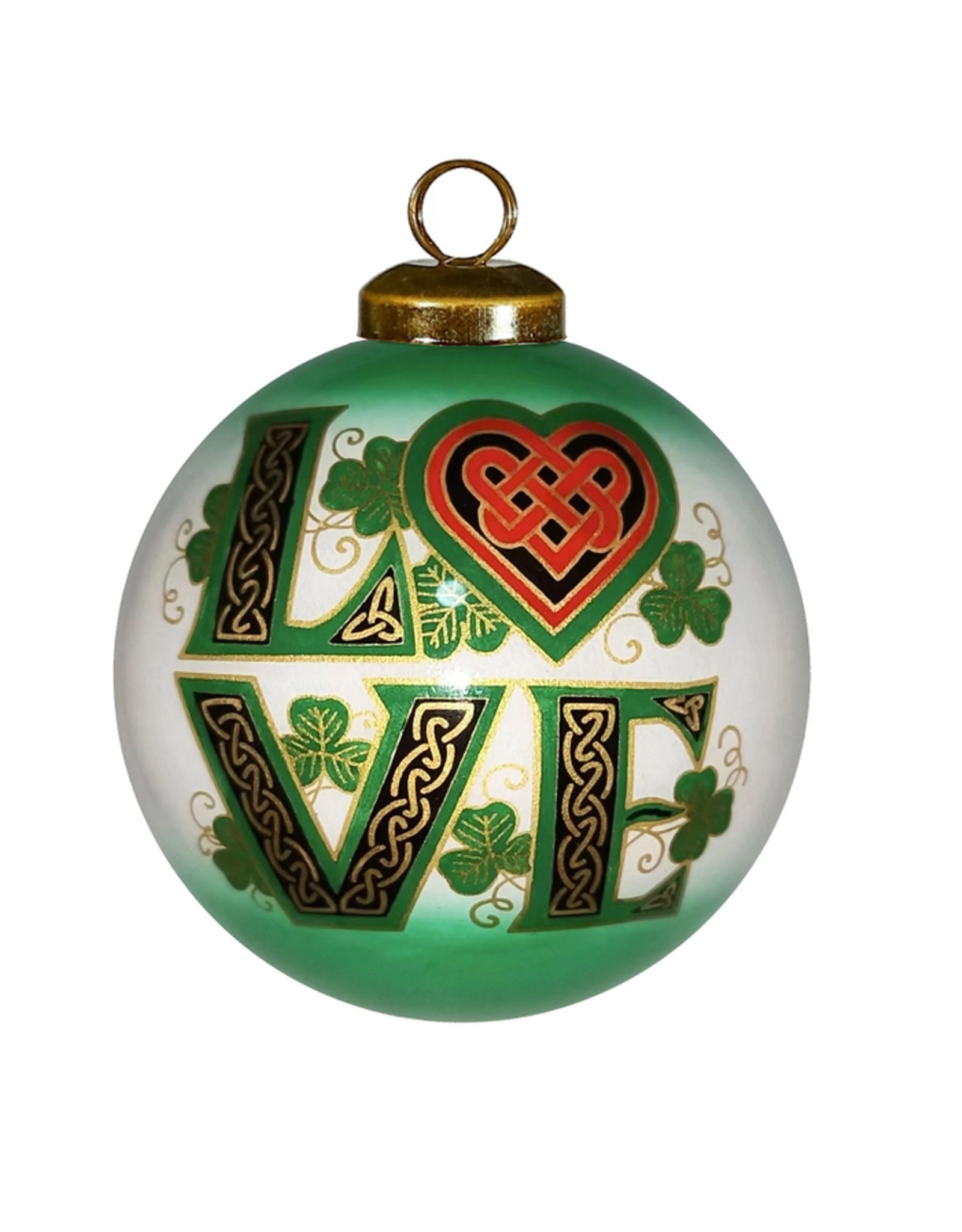 ORNAMENTS GLASS BAUBLE ORNAMENT - Celtic Love