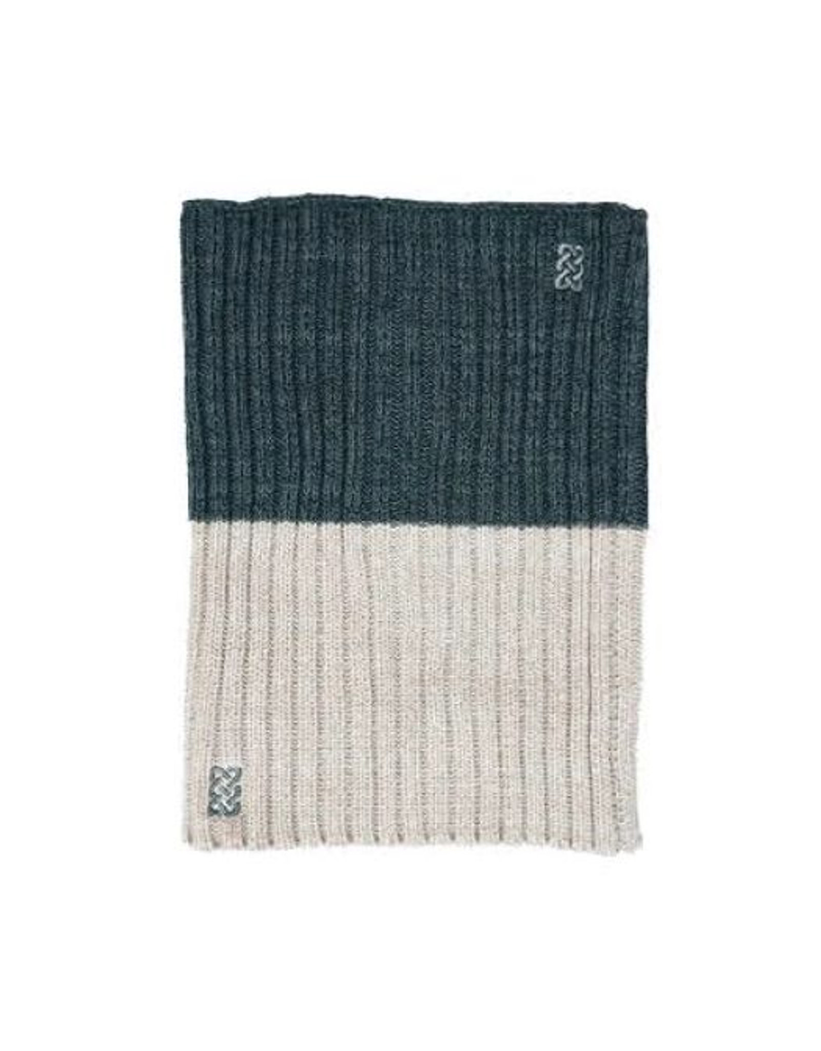 ACCESSORIES PF GREEN/CREAM MELANGE RIB KNIT SNOOD
