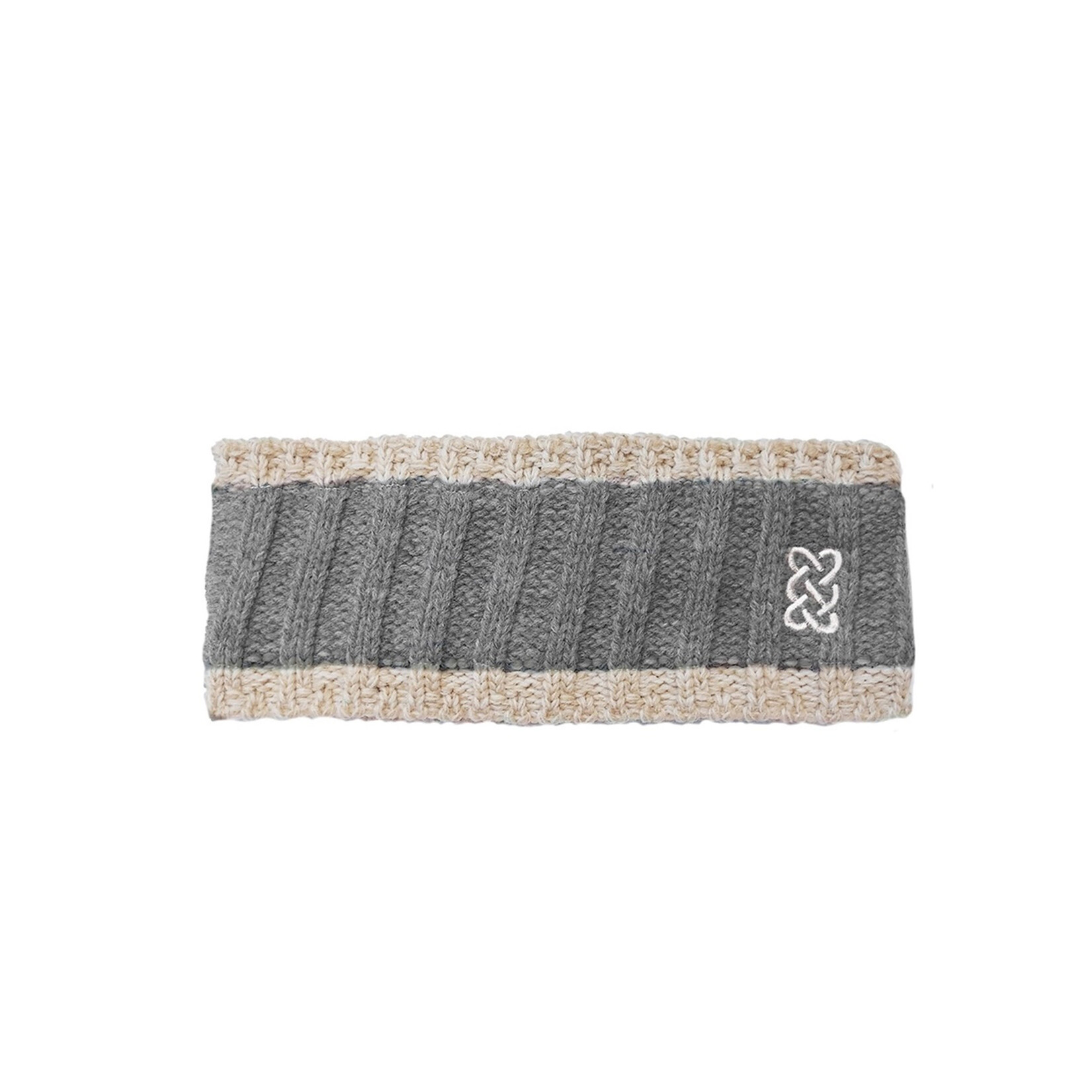ACCESSORIES PF GREY/CREAM MELANGE RIB KNIT HEADBAND