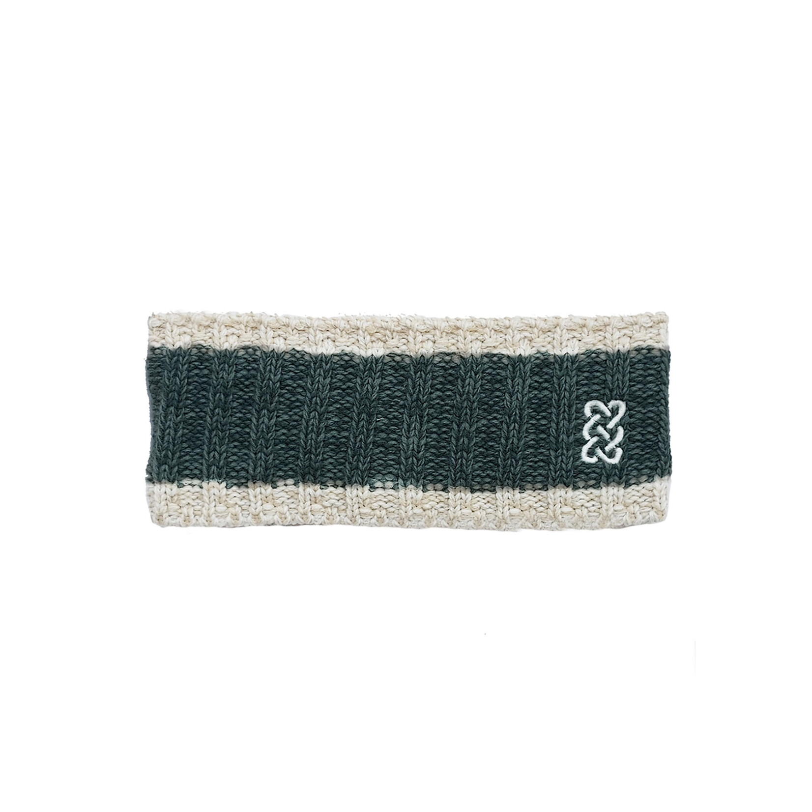 ACCESSORIES PF GREEN/CREAM MELANGE RIB KNIT HEADBAND