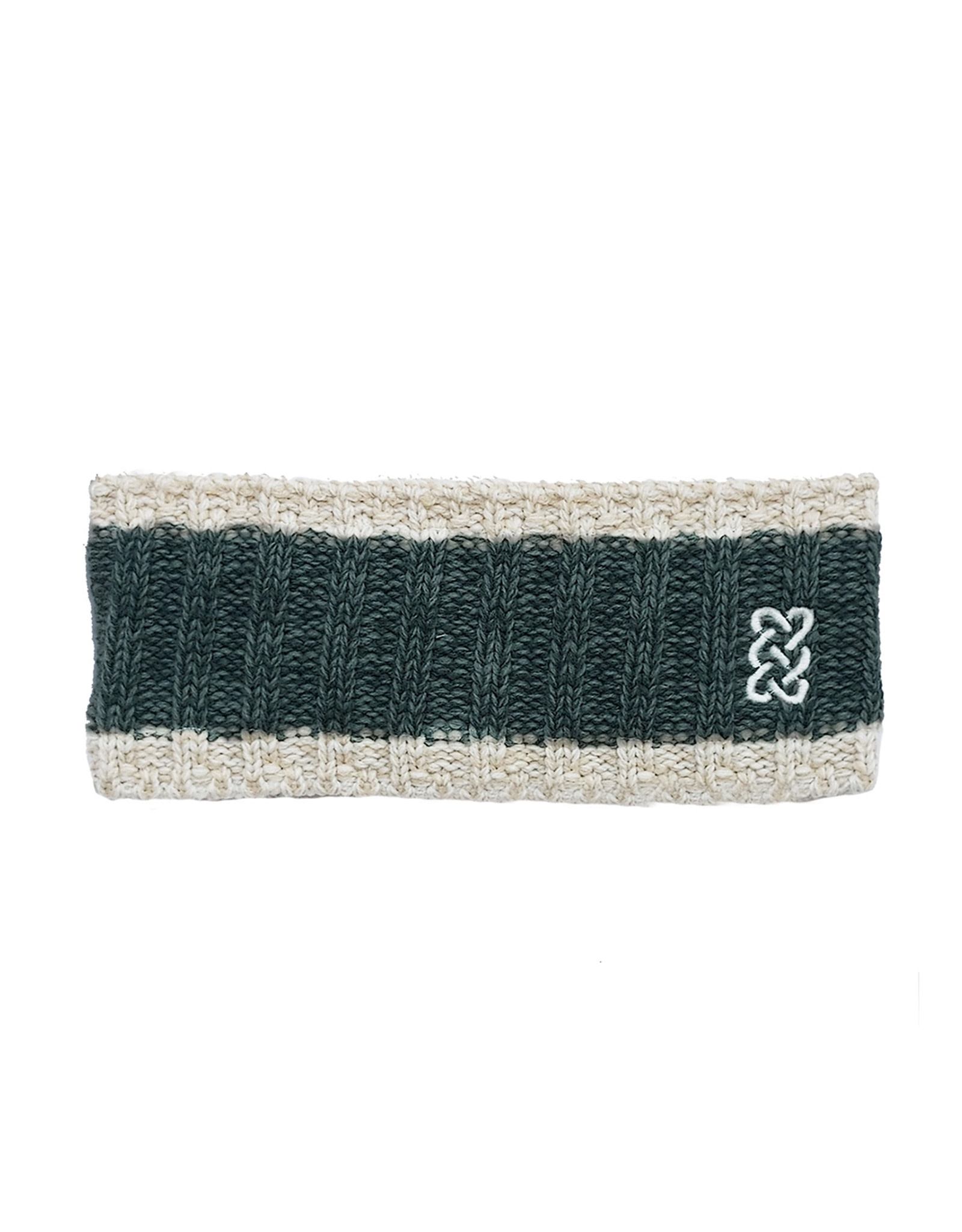 ACCESSORIES PF GREEN/CREAM MELANGE RIB KNIT HEADBAND