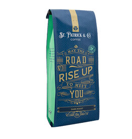 COFFEE St PAT & Co: GROUND COFFEE MAY THE ROAD - DARK ROAST (12oz)