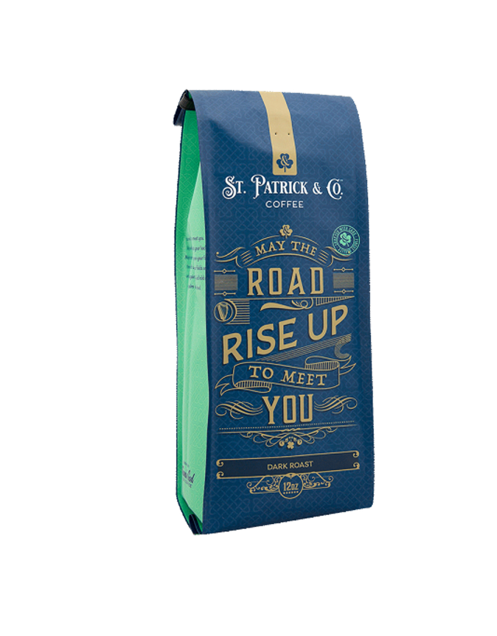 COFFEE St PAT & Co: GROUND COFFEE MAY THE ROAD - DARK ROAST (12oz)