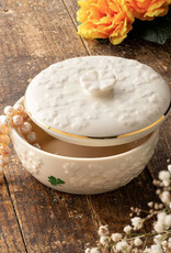 GIFTWARE BELLEEK FIELDS of SHAMROCKS TRINKET BOX