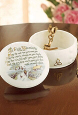 GIFTWARE BELLEEK IRISH BLESSING TRINKET BOX