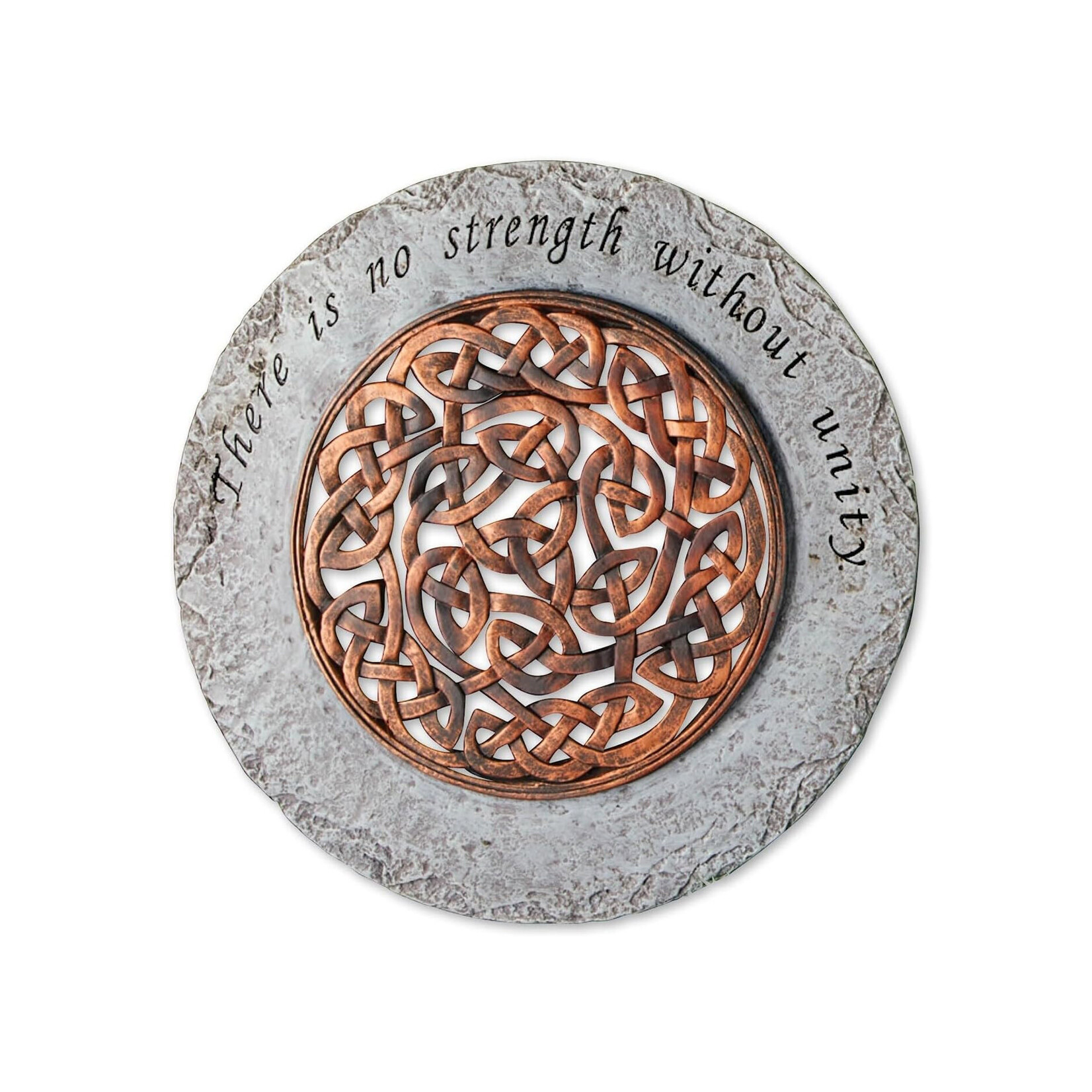 DECOR CELTIC KNOT BRONZE ROUND GARDEN STONE