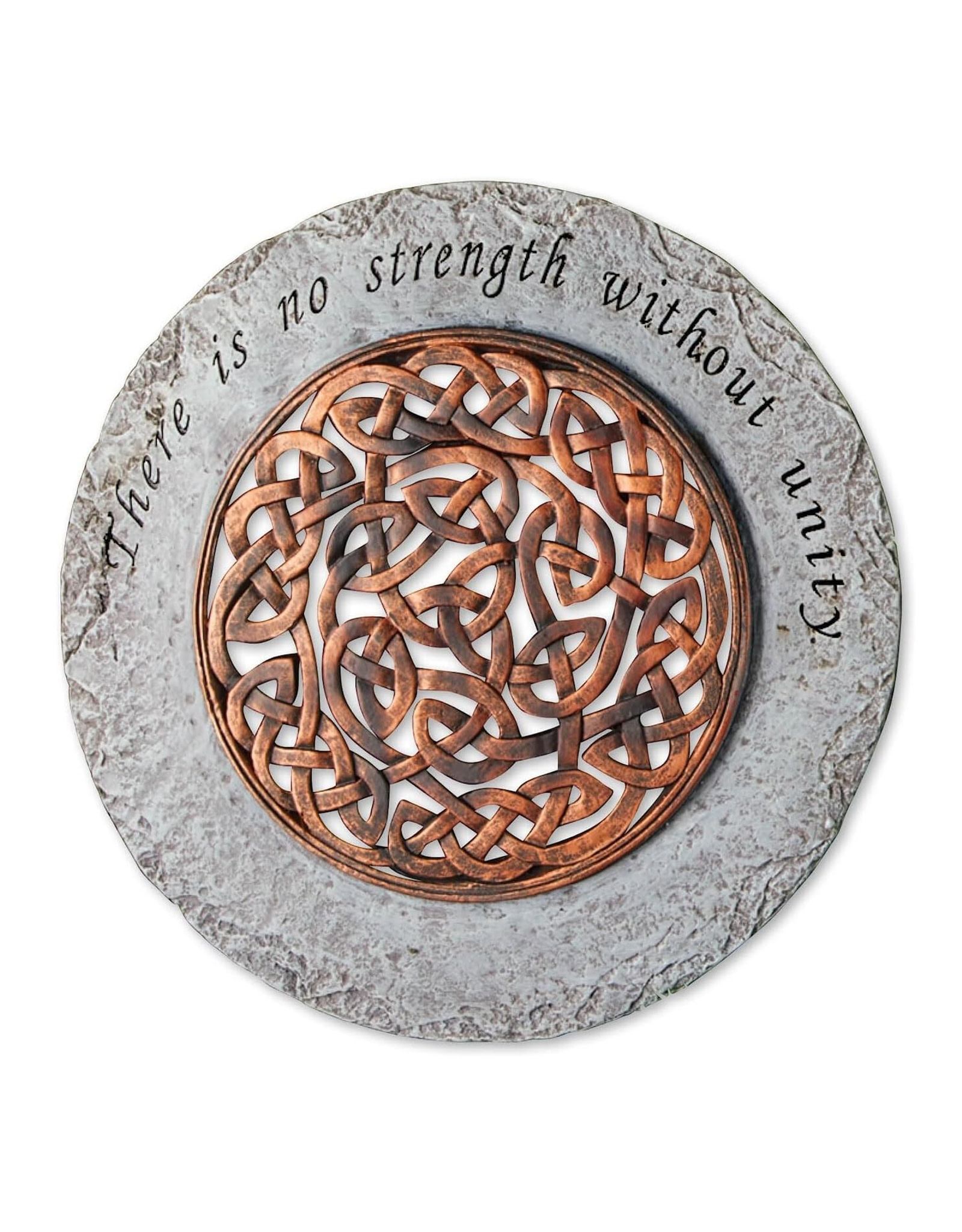 DECOR CELTIC KNOT BRONZE ROUND GARDEN STONE