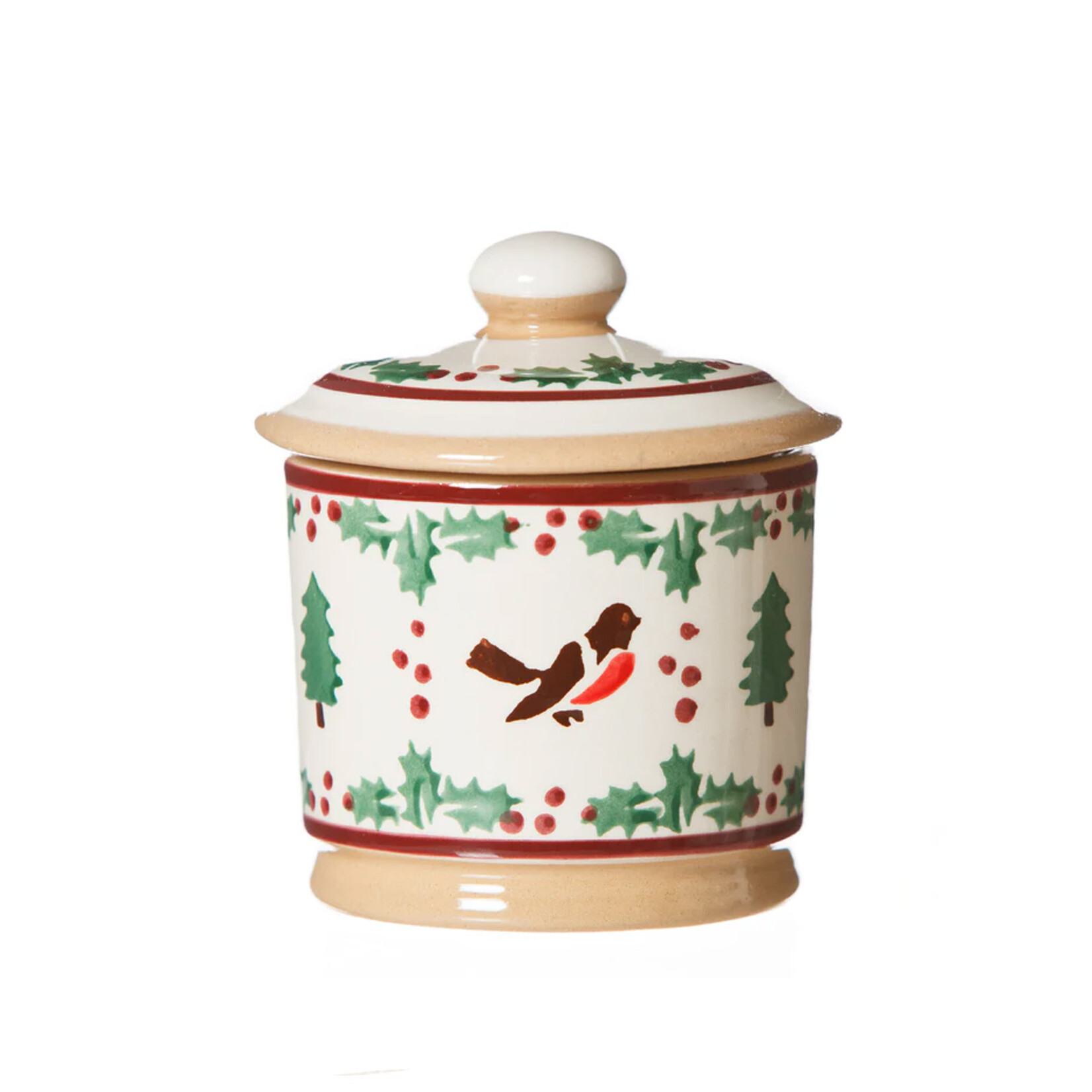 HOLIDAY NICHOLAS MOSSE LIDDED SUGAR BOWL - Winter Robin