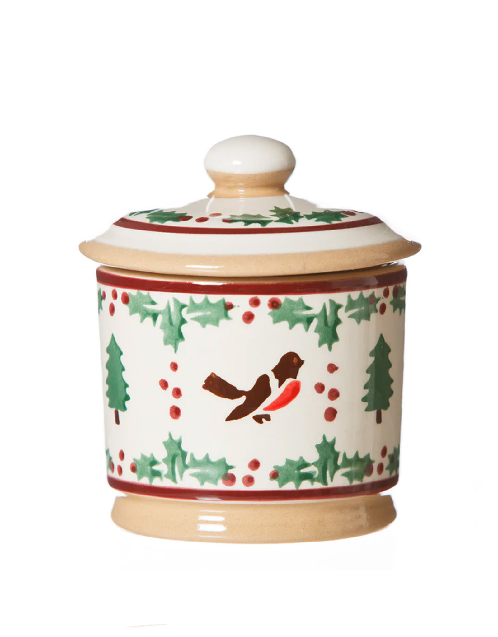 HOLIDAY NICHOLAS MOSSE LIDDED SUGAR BOWL - Winter Robin