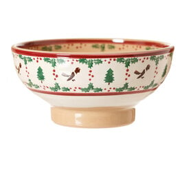 HOLIDAY NICHOLAS MOSSE LARGE SALAD BOWL - Winter Robin