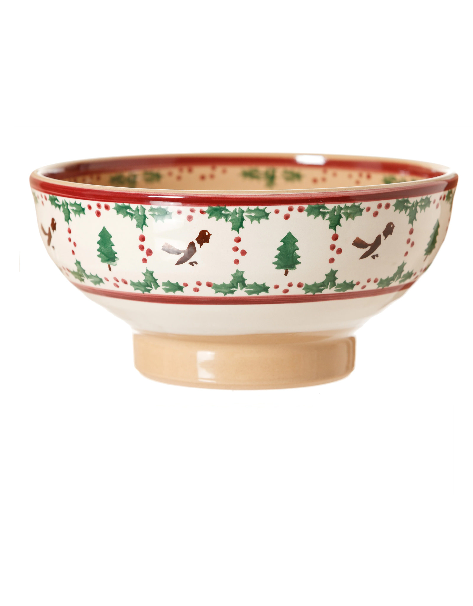 HOLIDAY NICHOLAS MOSSE LARGE SALAD BOWL - Winter Robin
