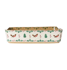 HOLIDAY NICHOLAS MOSSE LARGE RECTANGULAR OVEN DISH - Winter Robin
