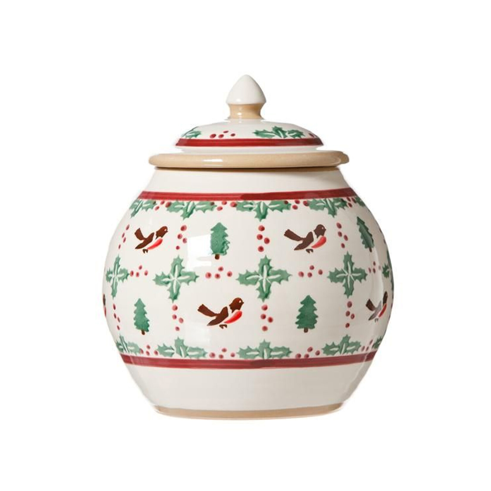 HOLIDAY NICHOLAS MOSSE COOKIE JAR - Winter Robin