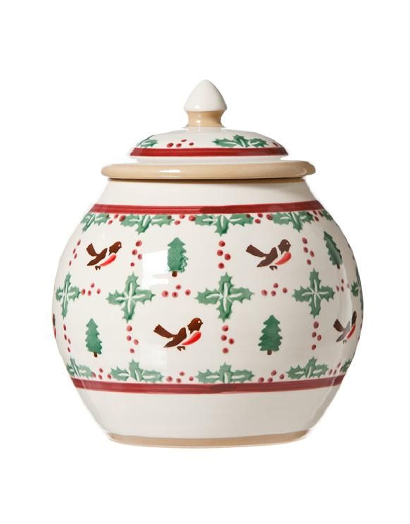 HOLIDAY NICHOLAS MOSSE COOKIE JAR - Winter Robin