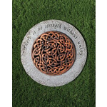 DECOR CELTIC KNOT BRONZE ROUND GARDEN STONE