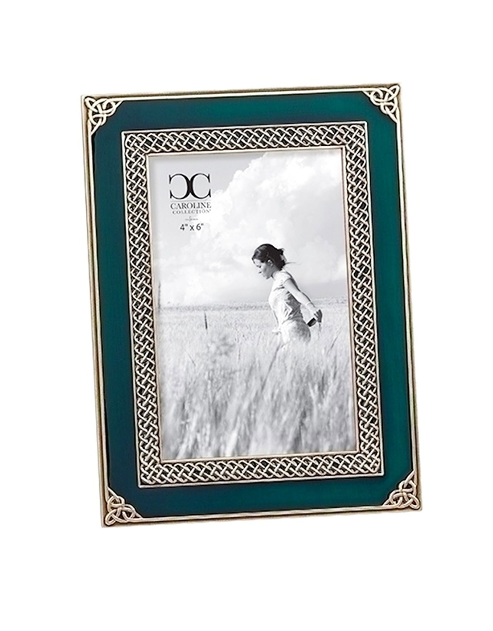 FRAMES & DECOR CELTIC FRAME w/ DRK GREEN ENAMEL & KNOTS