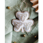ORNAMENTS IRISH LINEN ORNAMENT - Shamrock