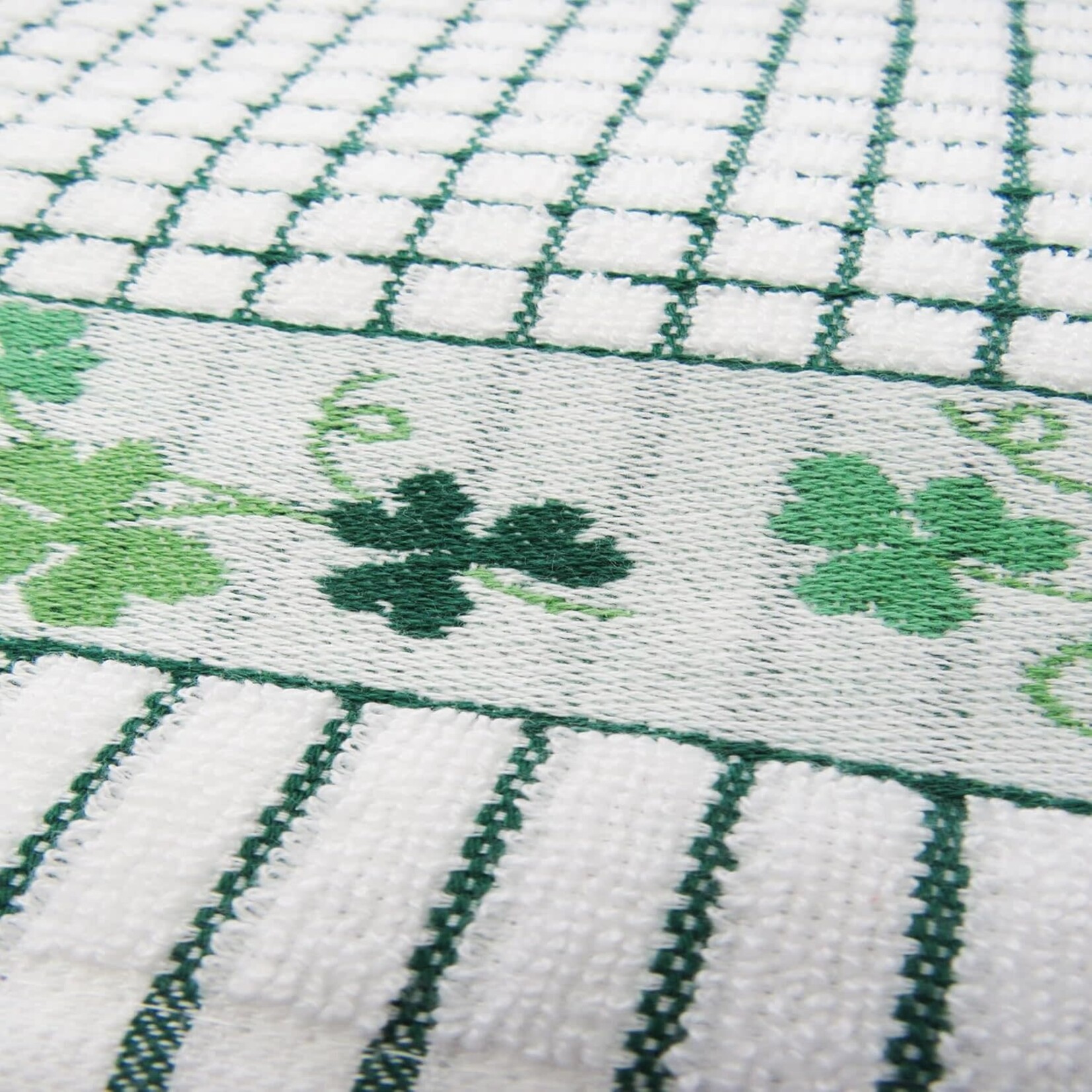 KITCHEN & ACCESSORIES POLI-DRI JACQUARD TOWEL with SHAMROCKS