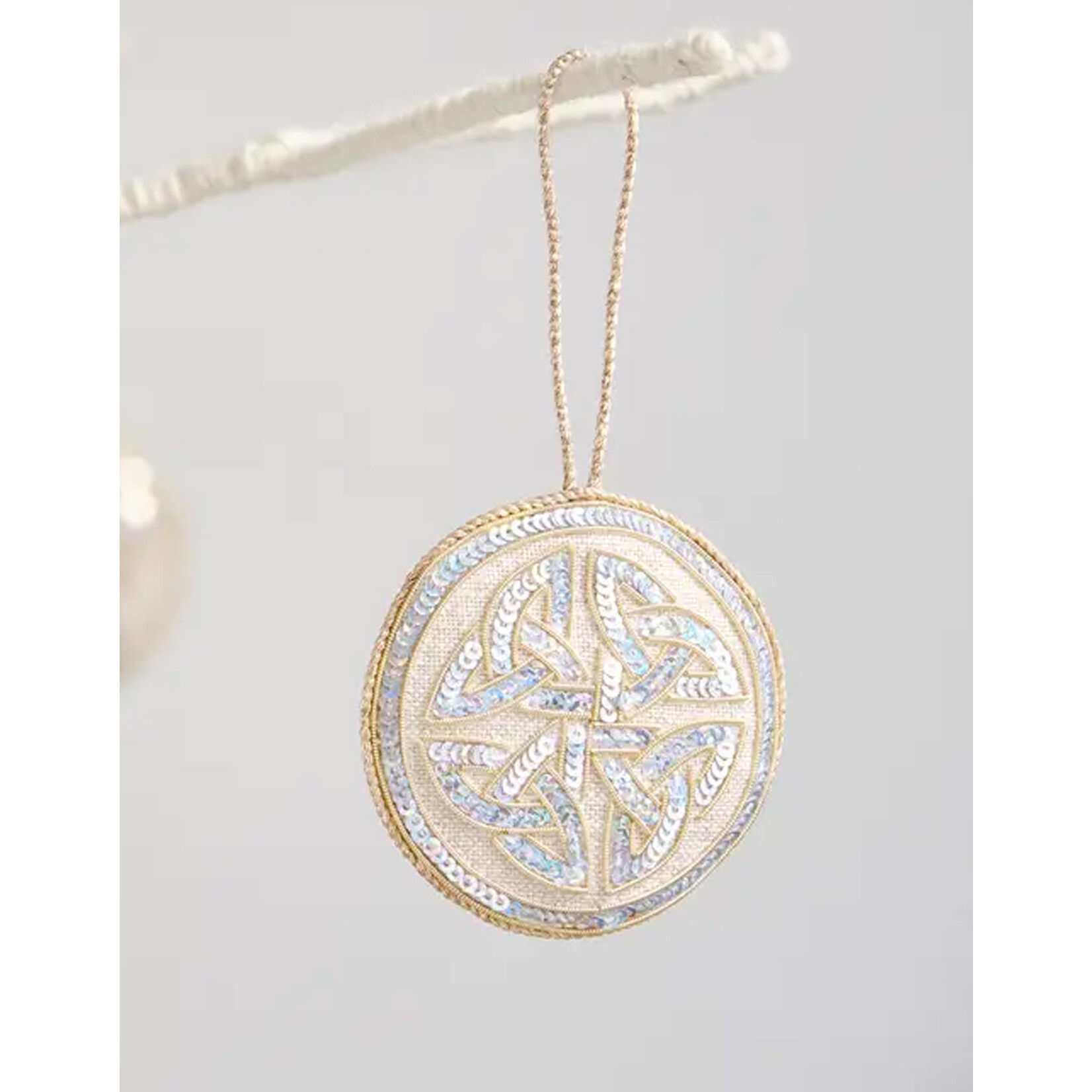 ORNAMENTS IRISH LINEN ORNAMENT - 4 Trinity Knot