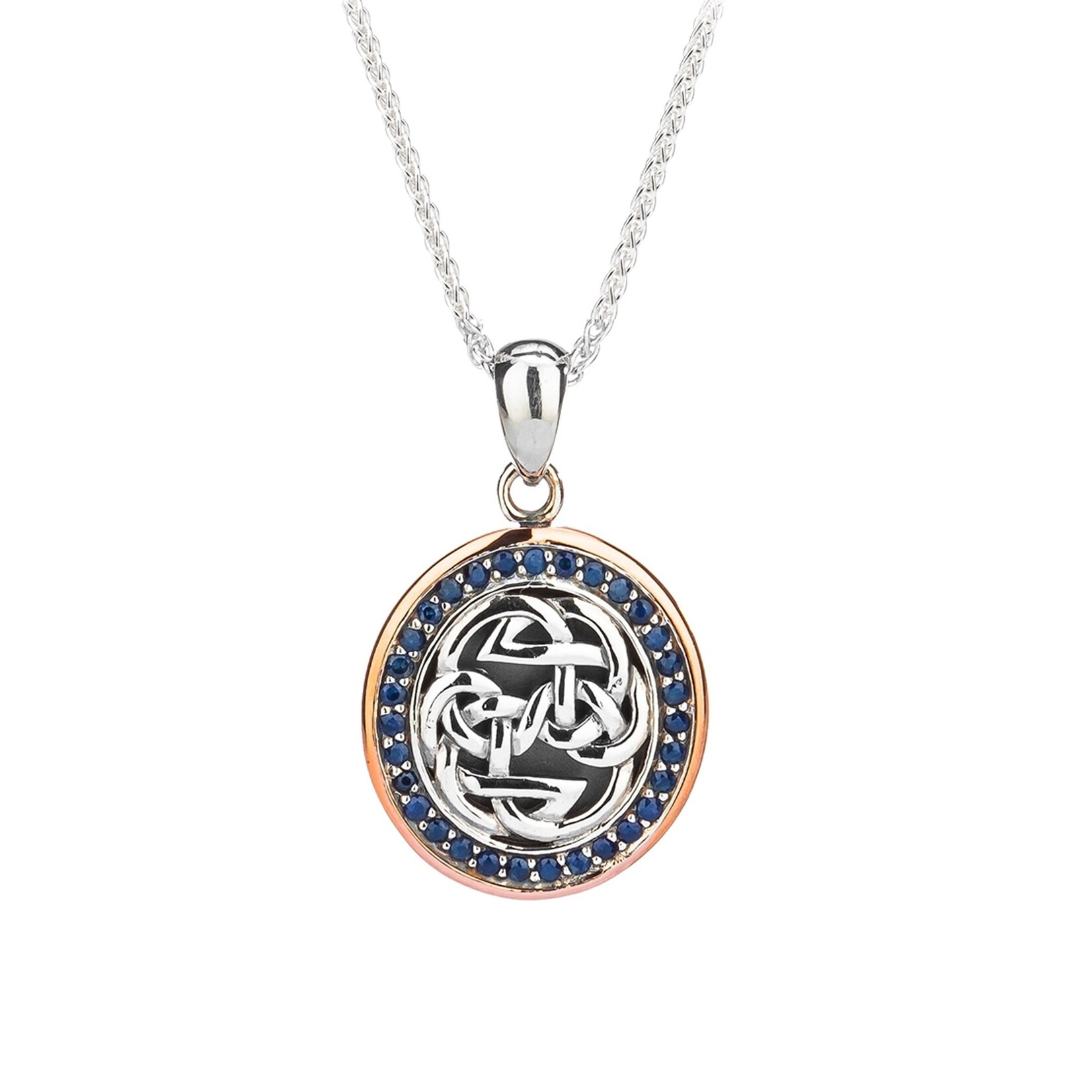 PENDANTS & NECKLACES KEITH JACK STERLING/10K RG LEWIS PATH of LIFE PENDANT w BLUE SAPPHIRE