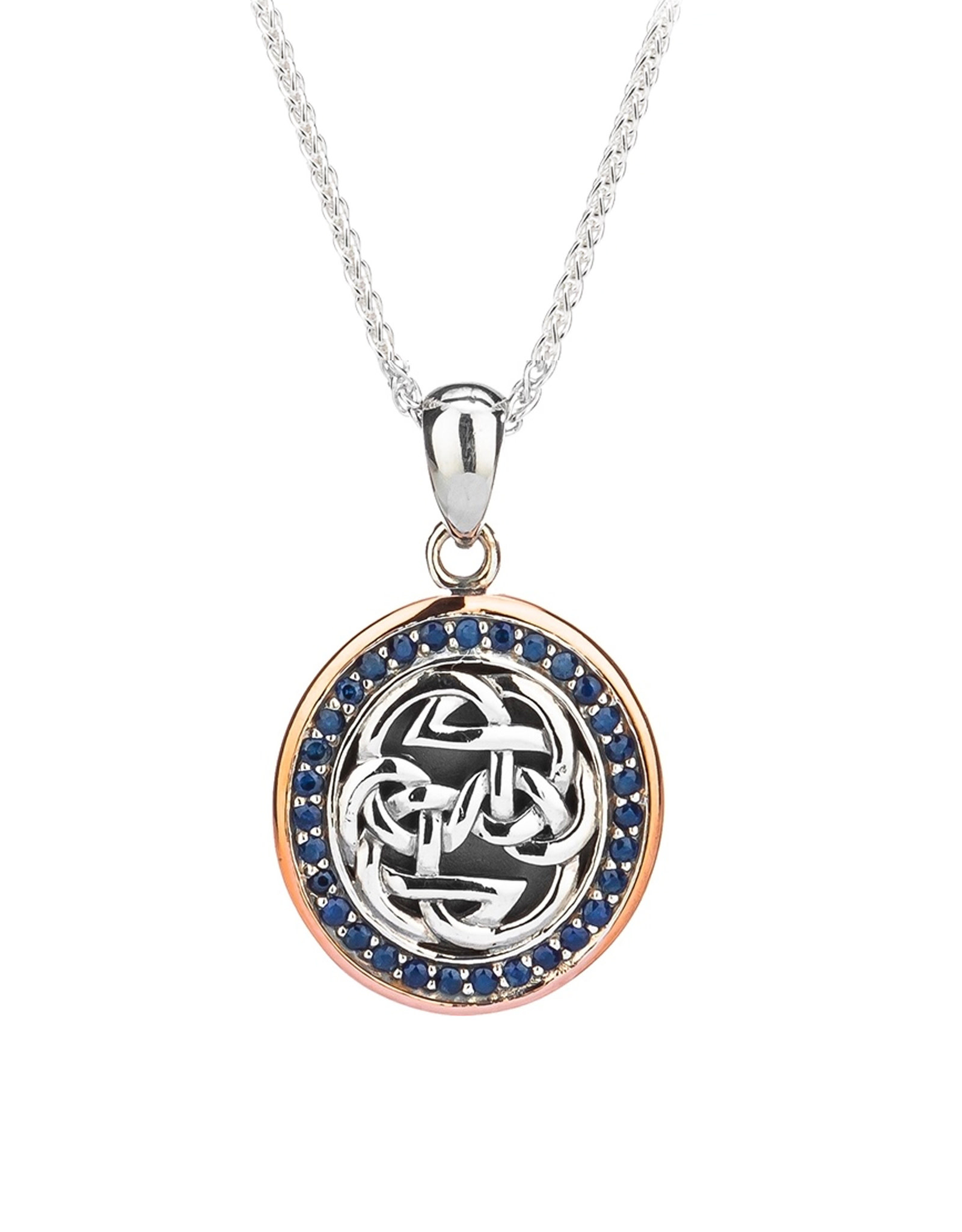 PENDANTS & NECKLACES KEITH JACK STERLING/10K RG LEWIS PATH of LIFE PENDANT w BLUE SAPPHIRE