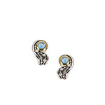 EARRINGS KEITH JACK STERLING/10K CELESTIAL EARRINGS w LONDON BLUE TOPAZ