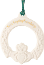 ORNAMENTS BELLEEK CLADDAGH FRIENDSHIP ORNAMENT
