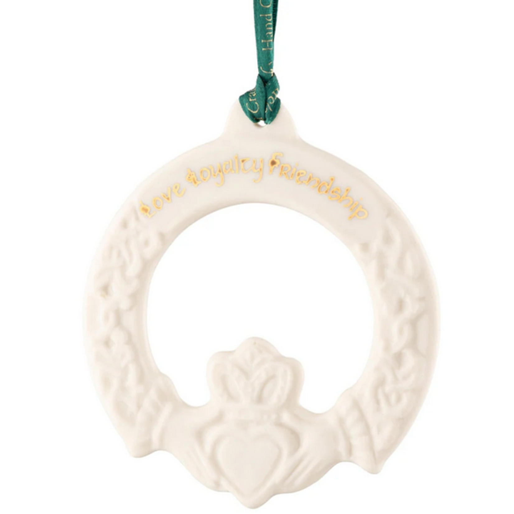 ORNAMENTS BELLEEK CLADDAGH FRIENDSHIP ORNAMENT