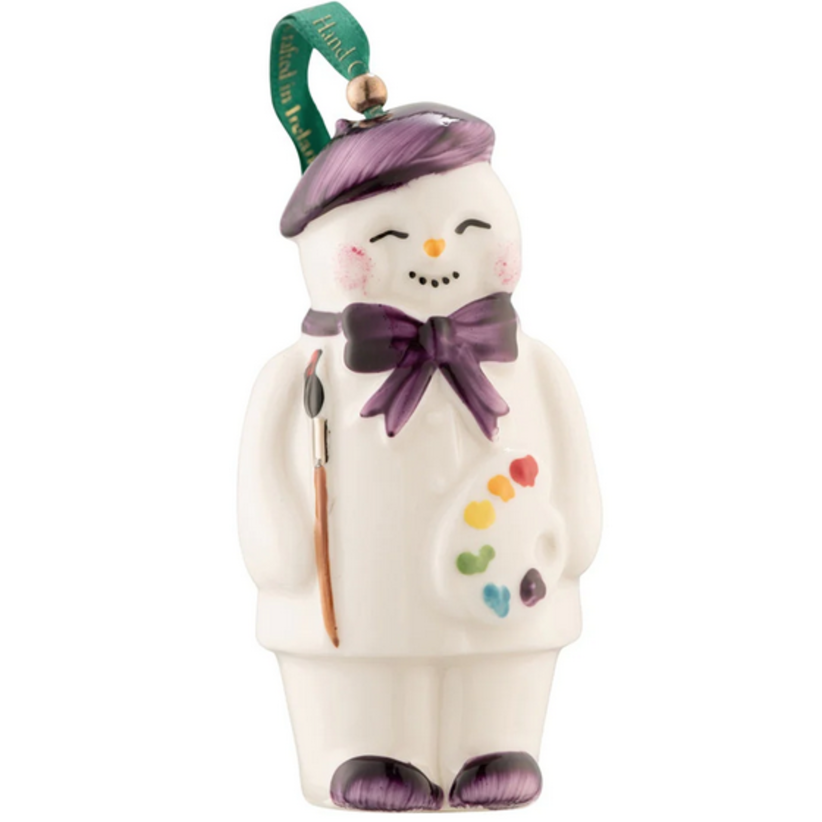ORNAMENTS BELLEEK ORNAMENT - Artist Snowman
