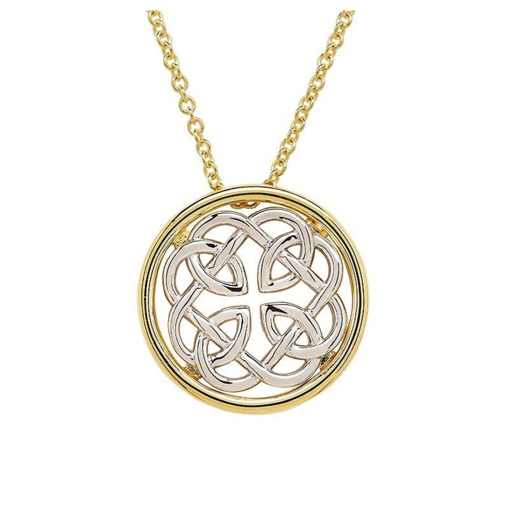 PENDANTS & NECKLACES SHANORE 14K GOLD VERMEIL CIRCLE CELTIC KNOT PENDANT