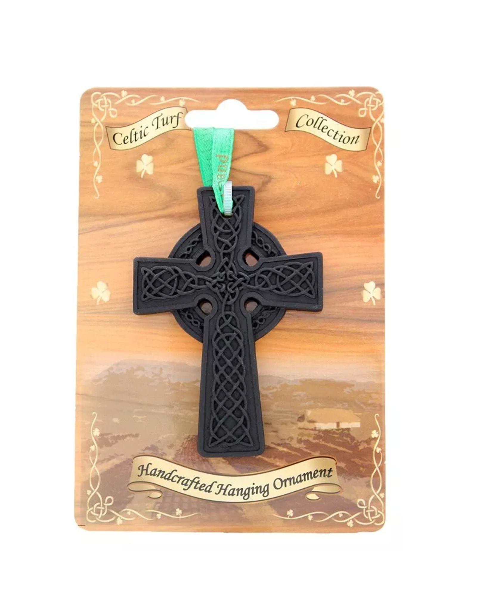 ORNAMENTS IRISH TURF HANGING ORNAMENT - CELTIC CROSS