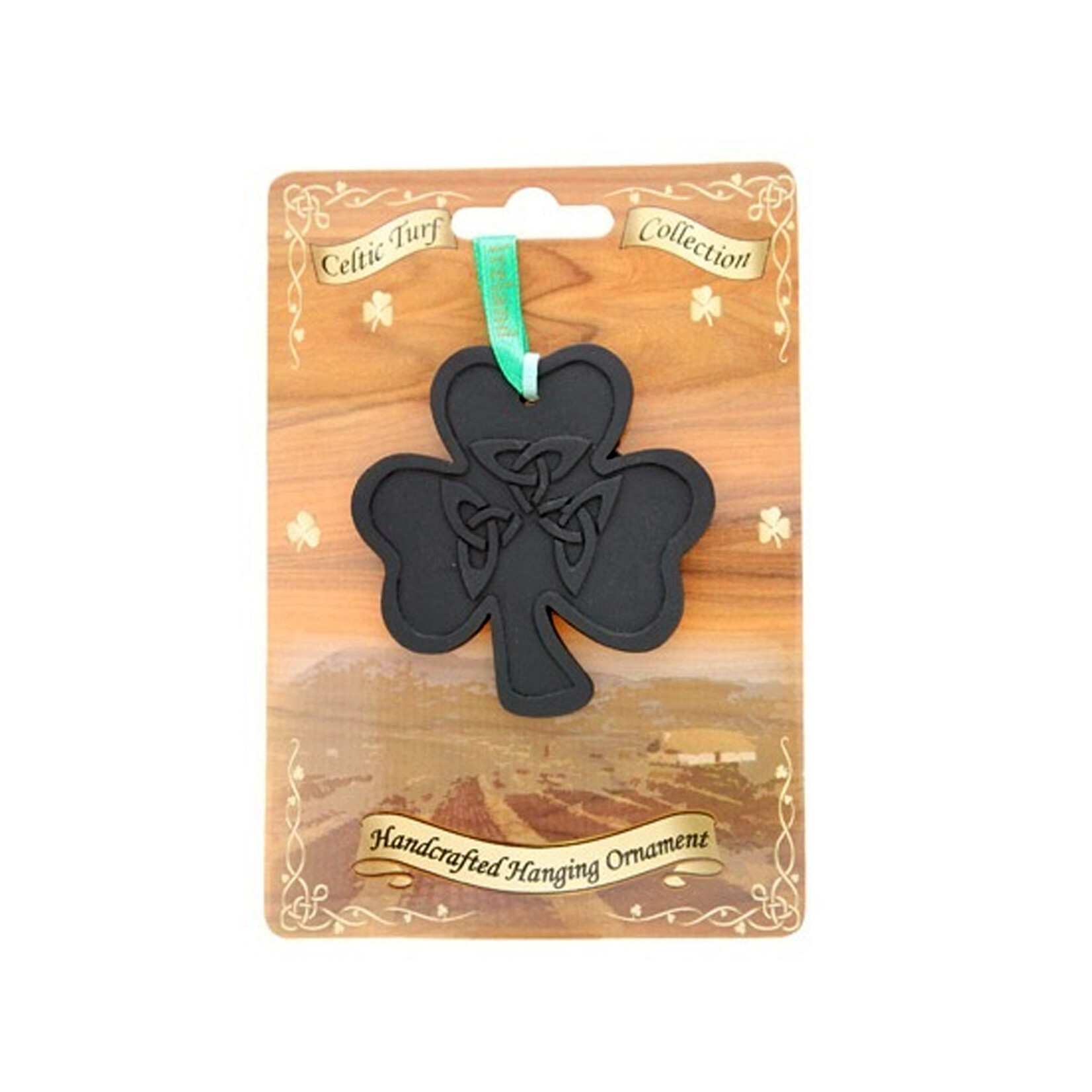 ORNAMENTS IRISH TURF HANGING ORNAMENT - SHAMROCK