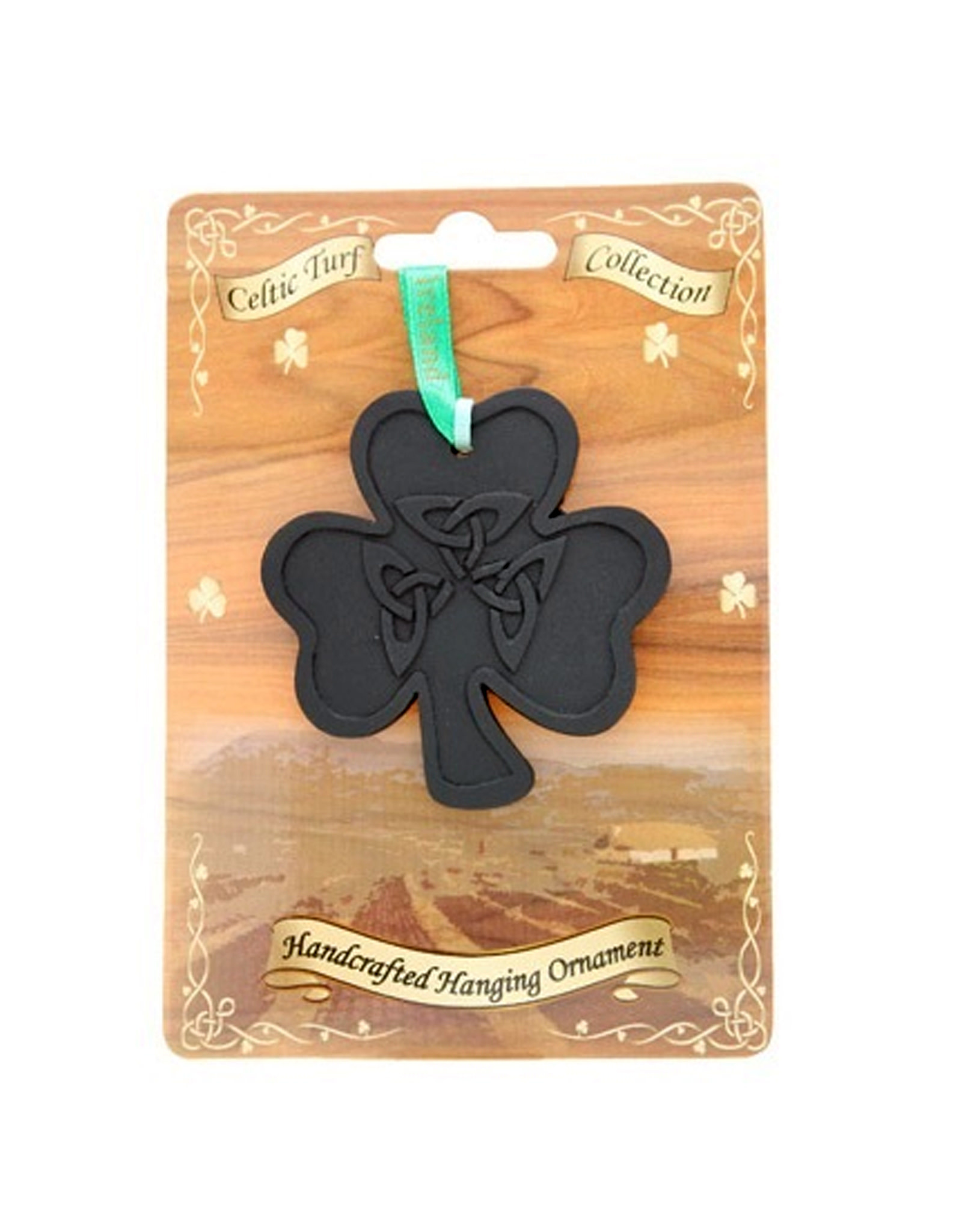 ORNAMENTS IRISH TURF HANGING ORNAMENT - SHAMROCK