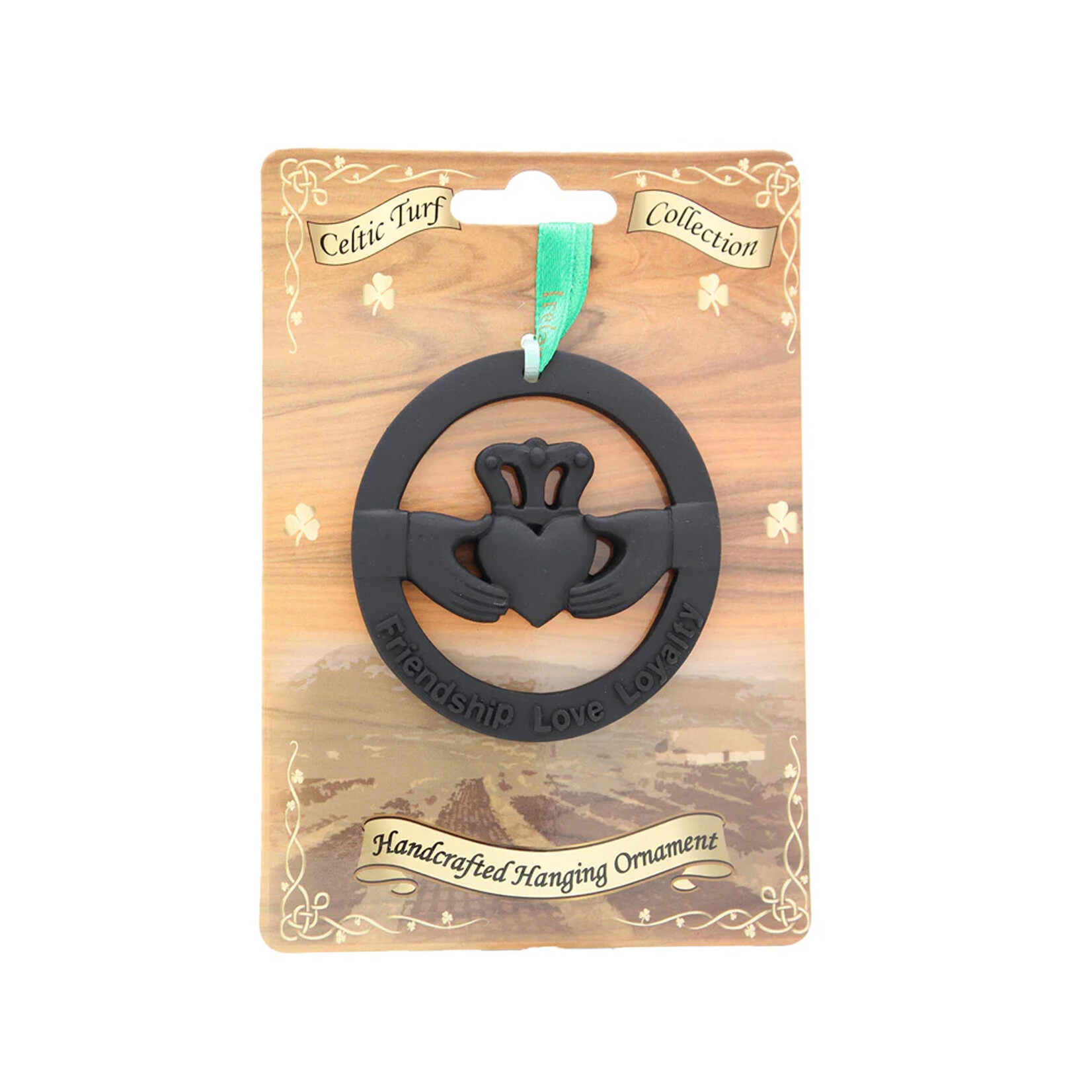 ORNAMENTS IRISH TURF HANGING ORNAMENT - CLADDAGH