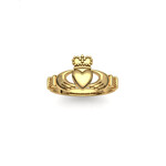RINGS BORU 14K GOLD VERMEIL MED CLADDAGH RING