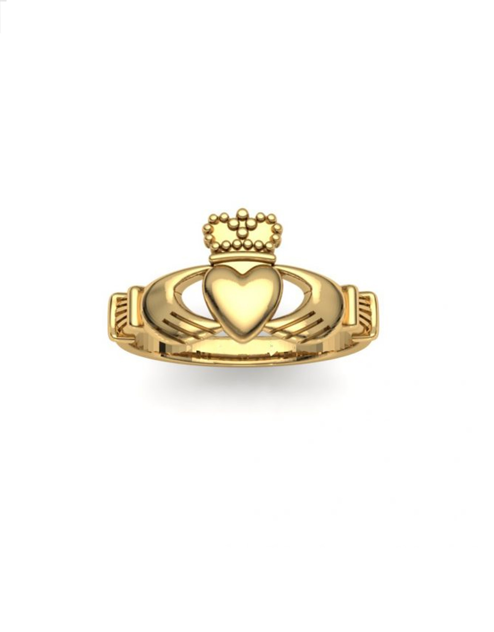 RINGS BORU 14K GOLD VERMEIL MED CLADDAGH RING