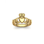 RINGS BORU 14K GOLD VERMEIL LRG CLADDAGH RING