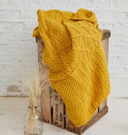 TAPESTRIES, THROWS, ETC. ARAN PATCHWORK THROW BLANKET - Yellow