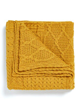 TAPESTRIES, THROWS, ETC. ARAN PATCHWORK THROW BLANKET - Yellow