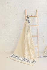 TAPESTRIES, THROWS, ETC. ARAN SAIL BOAT KNIT THROW BLANKET - Cream