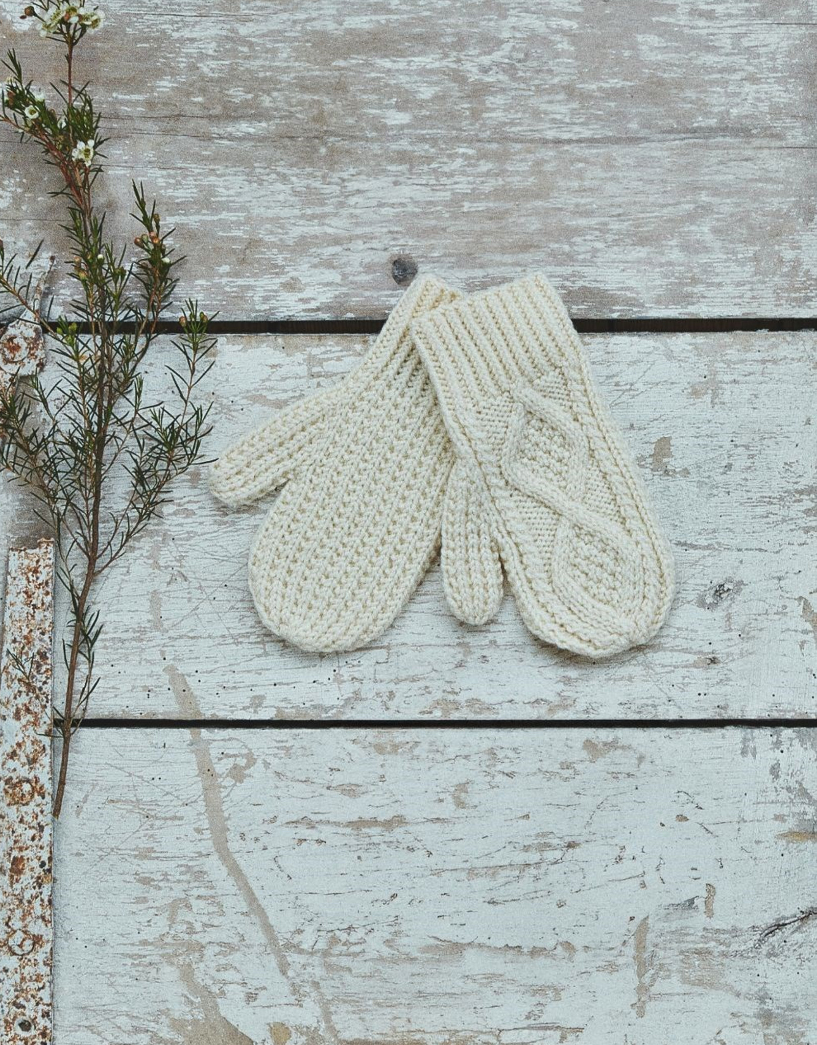 ACCESSORIES ARAN ADULT MITTENS - Natural
