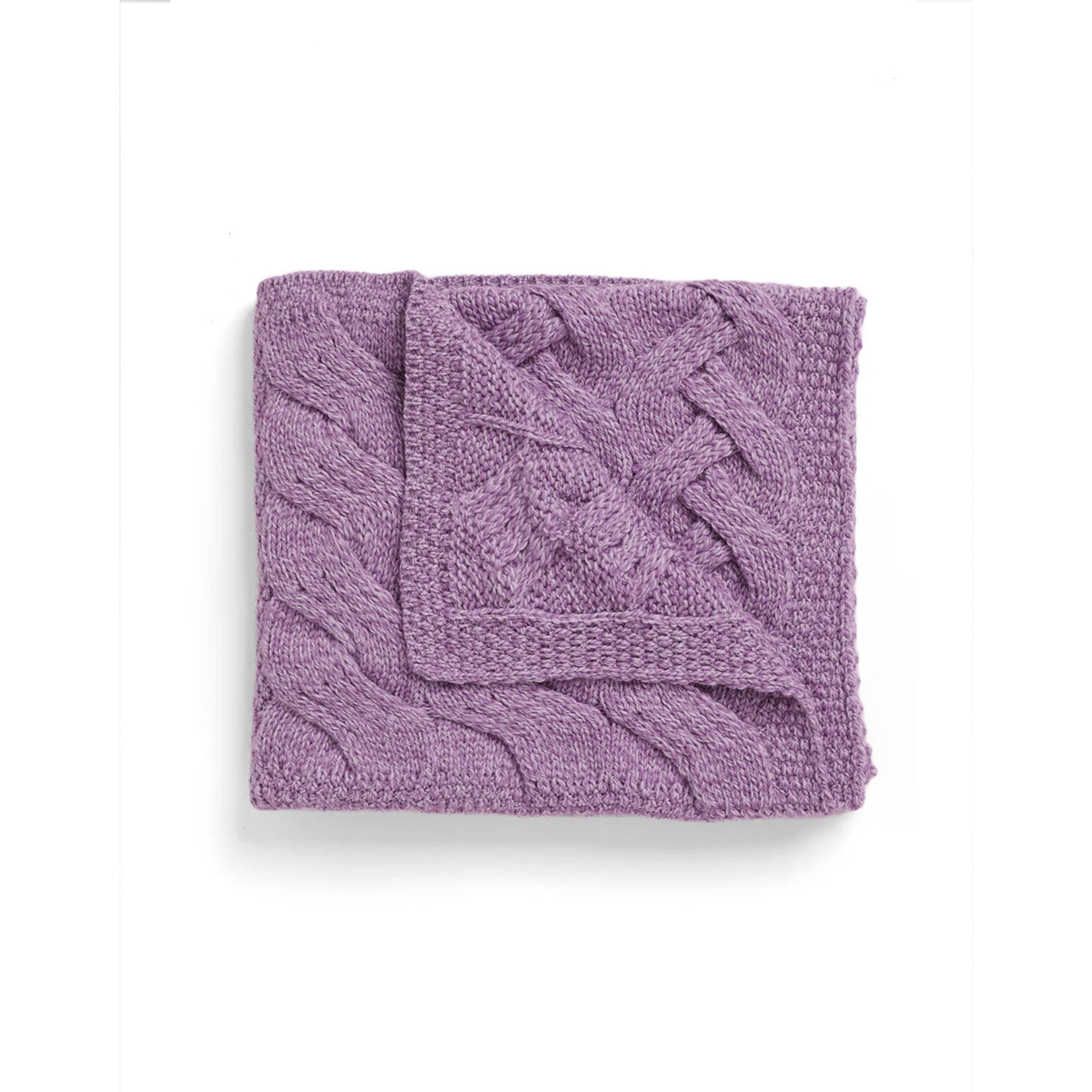 BABY BLANKETS ARAN BABY PATCHWORK BLANKET - Pink