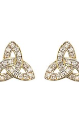 EARRINGS SHANORE 14K GOLD TRINITY EARRINGS w LAB GROWN DIAMONDS